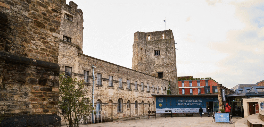 A view from Oxford Castle and Prison from the outside