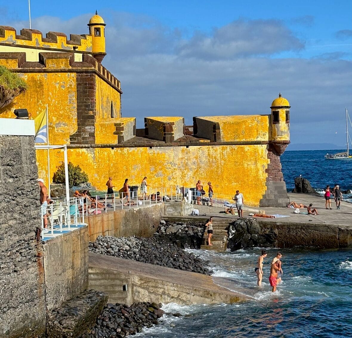 Fortress of Santiago, Funchal dates back to 1614 and its beach is a favourite locals watering hole